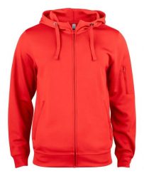 Clique Basic Active Hoody Full Zip – bluza z kapturem barwiona w masie. Czerwone bluzy męskie CLIQUE, m, bez wzorów, z kapturem. Za 203.98 zł.