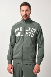 Męska Kurtka treningowa fitness stójka naszywka na piersi do rozm. 7 XL. Zielone kurtki męskie JAY-PI, m, z aplikacjami, z bawełny, bez kaptura. Za 349.99 zł.