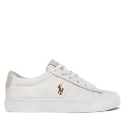 Polo Ralph Lauren. Białe trampki i tenisówki damskie Polo Ralph Lauren, bez wzorów, bez zapięcia. Za 279.99 zł.