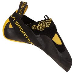 Buty wspinaczkowe La Sportiva Theory do wspinaczki halowej czarne. Czarne buty sportowe męskie La Sportiva, z syntetyku, bez zapięcia, wspinaczkowe. Za 629.99 zł.