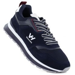Półbuty sportowe męskie sneakersy granatowe Vanhorn WN32306. Półbuty na co dzień męskie Vanhorn, z tkaniny, sportowe, bez zapięcia. Za 149.99 zł.