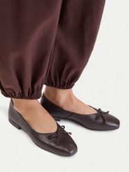 Lasocki Baleriny CEO-RST-ROMI-105 Brązowy ciemny. Brązowe baleriny damskie Lasocki, bez wzorów, ze skóry, bez obcasa. Za 179.99 zł.