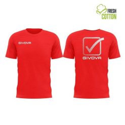 Bawełniana koszulka Givova Cubo Red 2xl. Czarne koszulki sportowe damskie Givova, xl, bez wzorów, z bawełny, sportowe, bez kołnierzyka. Za 59.82 zł.