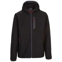 Trespass Marlon C-męski softshell Jkt czarny. Czarne kurtki męskie Trespass, m, bez wzorów, z elastanu, sportowe, bez kaptura. Za 323.15 zł.