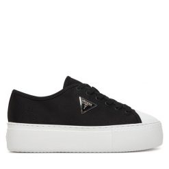Trampki Guess. Czarne trampki i tenisówki damskie Guess, z aplikacjami, bez zapięcia. Za 519.99 zł.