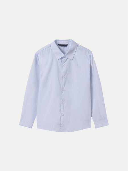 Mayoral Koszula 6140 Błękitny Regular Fit. Niebieskie koszule dla chłopców Mayoral, bez wzorów, z bawełny, bez kołnierzyka, bez ramiączek. Za 79.99 zł.