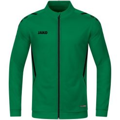 Kurtka damska Jako polyester Challenge. Czarne kurtki sportowe damskie Jako, z aplikacjami, z dzianiny, bez kaptura. Za 185.40 zł.