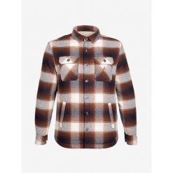 Kurtka polarowa Aulp Vitar. Brązowe kurtki męskie Aulp, l, bez wzorów, z materiału, bez kaptura. Za 362.00 zł.