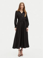 Guess Sukienka wieczorowa W5PK1X WD8G2 Czarny Regular Fit. Czarne sukienki damskie Guess, s, z aplikacjami, z syntetyku, wizytowe, bez kołnierzyka, bez ramiączek. Za 529.99 zł.