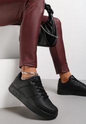 Czarne Sneakersy Coreadenah. Czarne obuwie sportowe damskie Renee, bez wzorów. Za 74.99 zł.