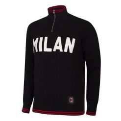 Bluza dla dorosłych - Dorosły - Haftowana Drużyna AC Milan 1960 - Czarny. Czarne bluzy męskie COPA FOOTBALL, bez wzorów, bez kaptura, do piłki nożnej. Za 384.59 zł.
