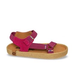 Sandały damskie Nevada Elastic. Czerwone sandały damskie Aulp, bez wzorów, z kauczuku, bez obcasa, bez zapięcia. Za 279.99 zł.