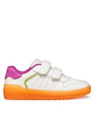 Geox Sneakersy J Washiba Girl J45HXB 0003W C0422 S Biały. Białe buty sportowe dziewczęce Geox, bez wzorów, ze skóry, bez zapięcia. Za 229.99 zł.