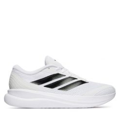Buty do biegania adidas. Białe buty sportowe męskie Adidas, bez zapięcia, do biegania. Za 259.99 zł.