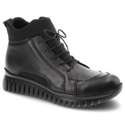 Sneakersy damskie Artiker, sznurowana cholewka miękka konstrukcja wokół kostki gruba elastyczna podeszwa, czarne, 49C0801. Czarne półbuty damskie Artiker, bez wzorów, ze skóry, eleganckie, bez obcasa, bez zapięcia. Za 254.99 zł.