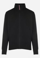Czarna Bluza Zapinana na Suwak z Wsuwanymi Kieszeniami Zorda. Czarne bluzy męskie Born2be, m, bez wzorów, z jeansu, bez kaptura. Za 69.99 zł.