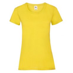 Koszulka Damska Valueweight. Żółte koszulki sportowe damskie Fruit of the Loom, xs, bez wzorów, bez kołnierzyka, bez ramiączek, trekkingowe. Za 35.99 zł.