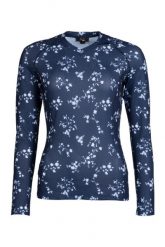 Damska koszulka jeździecka z długim rękawem HKM Bloomsbury Fleurs. Niebieskie t-shirty damskie HKM, s, bez wzorów, z materiału, bez kołnierzyka. Za 215.00 zł.