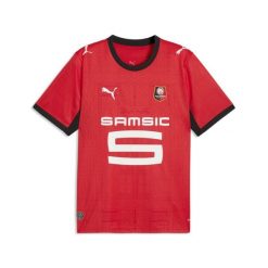 Koszulka domowa Stade Rennais 26/27 PUMA. Czarne koszulki sportowe męskie Puma, l, bez wzorów, z materiału, bez kołnierzyka, bez ramiączek, do piłki nożnej. Za 429.00 zł.