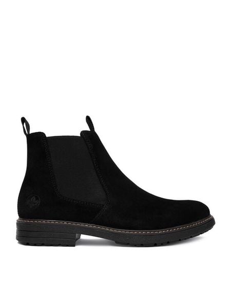 Rieker Botki CEO-33180-01 Czarny. Czarne botki męskie Rieker, bez wzorów, ze skóry, bez zapięcia. Za 439.99 zł.