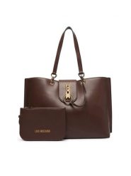 LOVE MOSCHINO Torebka JC4029PP1PLI0300 Brązowy. Brązowe torebki do ręki damskie Love Moschino, bez wzorów, ze skóry, bez dodatków. Za 1,009.00 zł.