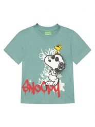 United Colors Of Benetton T-Shirt 3X1SG10JW Zielony Regular Fit. Zielone t-shirty dla chłopców United Colors Of Benetton, bez wzorów, z bawełny, bez ramiączek. Za 69.99 zł.