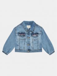 Guess Kurtka jeansowa K3GL02 D4CA0 Niebieski Regular Fit. Niebieskie kurtki i płaszcze dla dziewczynek Guess, z aplikacjami, z bawełny, bez kaptura. Za 339.99 zł.