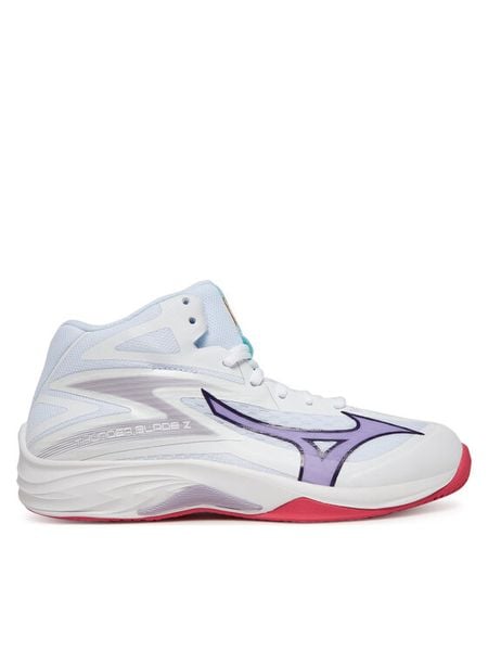 Mizuno Buty halowe Hunder Blade Z Mid V1GC2375 Biały. Białe obuwie sportowe damskie Mizuno, bez wzorów, z materiału. Za 449.99 zł.