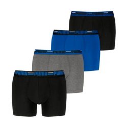 Bokserki męskie Puma BASIC BRAND ELASTIC 4-PACK 93819709 r L. Bokserki męskie Puma, l, bez wzorów, z bawełny. Za 149.19 zł.