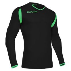 Koszulka bramkarska Macron antilia. Czarne koszulki sportowe męskie Macron, bez wzorów, bez kołnierzyka, bez ramiączek, do piłki nożnej. Za 213.50 zł.