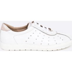 Caprice - Buty. Białe obuwie sportowe damskie Caprice, z materiału. W wyprzedaży za 199.90 zł.