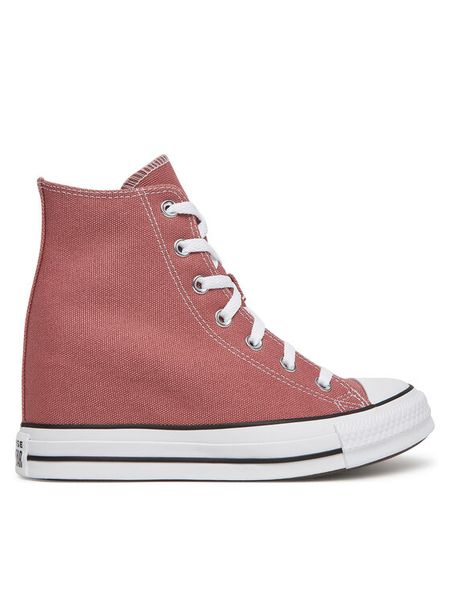 Converse Trampki Chuck Taylor All Star Wedge A13832C Różowy. Czerwone trampki i tenisówki damskie Converse, bez wzorów, z materiału, retro, bez zapięcia. Za 269.99 zł.