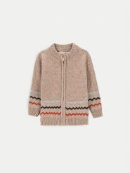 Coccodrillo Kardigan ZC4172201BBN Beżowy Regular Fit. Brązowe swetry dla chłopców COCCODRILLO, bez wzorów, z syntetyku, bez kołnierzyka, bez kaptura. Za 49.90 zł.