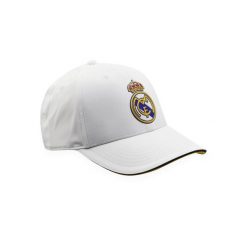 Czapka kibiców Realu Madryt 2025/26. Białe czapki i kapelusze męskie Real Madrid, bez wzorów, z materiału, eleganckie. Za 99.00 zł.