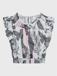 Guess Bluzka J3GH03 WFBN0 Zielony Regular Fit. Zielone bluzki dla dziewczynek Guess, z aplikacjami, z wiskozy, bez ramiączek. Za 179.99 zł.