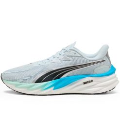 Buty do biegania męskie Puma Velocity Nitro 4. Niebieskie buty sportowe męskie Puma, bez zapięcia, do biegania. Za 462.99 zł.