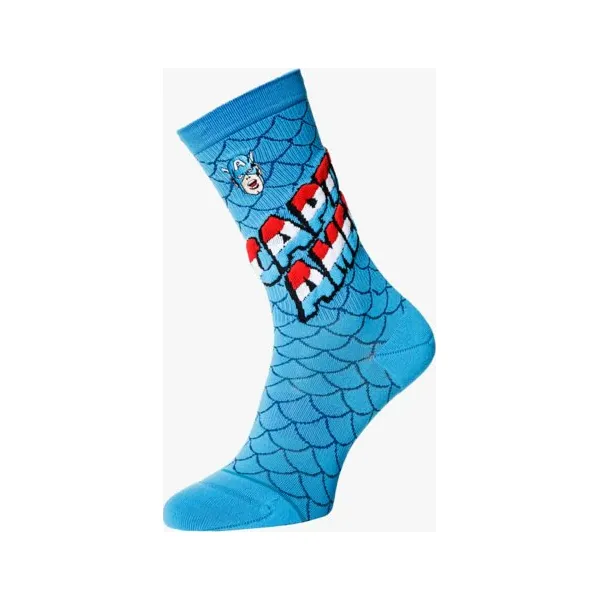 Stance Skarpety Captain America , niebieski, rozmiar L. Niebieskie skarpety męskie Stance, bez wzorów, z elastanu. W wyprzedaży za 49.99 zł.