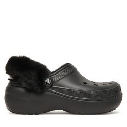 Klapki Crocs. Czarne klapki damskie Crocs, bez wzorów, bez obcasa. Za 309.99 zł.