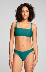 Góra od bikini damska - Bandeau - Emerald Ice. Zielone bikini damskie Puma, s, bez wzorów. Za 177.90 zł.
