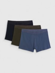 4F Bielizna bokserki (3-pack) męskie - multikolor M. Bokserki męskie 4f, m, bez wzorów, z bawełny. Za 99.99 zł.