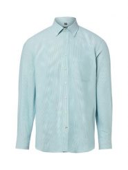 Nils Sundström Męska koszula casual Mężczyźni Regular Fit Bawełna zielony, S. Zielone koszule męskie Nils Sundström, m, bez wzorów, z bawełny, casualowe, bez kołnierzyka, bez ramiączek. Za 199.95 zł.