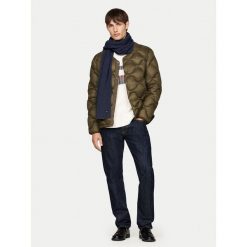 Szalik Tommy Hilfiger. Niebieskie szaliki męskie Tommy Hilfiger, bez wzorów. Za 259.99 zł.