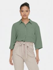JDY Koszula Divya 15271186 Zielony Regular Fit. Zielone bluzki damskie JDY, xs, bez wzorów, z syntetyku, bez kołnierzyka, bez ramiączek. Za 109.99 zł.