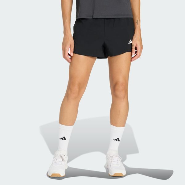 Szorty do ćwiczeń Essentials 2in1. Białe obuwie sportowe damskie Adidas, l, bez wzorów, z elastanu, eleganckie, z standardowym stanem, na fitness i siłownię, climacool (adidas). Za 179.00 zł.