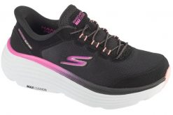Buty do biegania damskie, Slip-Ins: Max Cushioning Endeavour - Cardova. Czarne obuwie sportowe damskie Skechers, bez wzorów, z materiału, do biegania. Za 449.99 zł.
