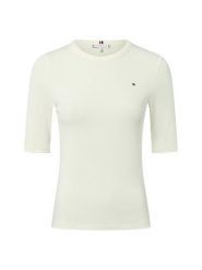 Tommy Hilfiger Koszulka Kobiety wiskoza biały, XL. Białe t-shirty damskie Tommy Hilfiger, xl, bez wzorów, prążkowane, bez kołnierzyka. Za 169.95 zł.