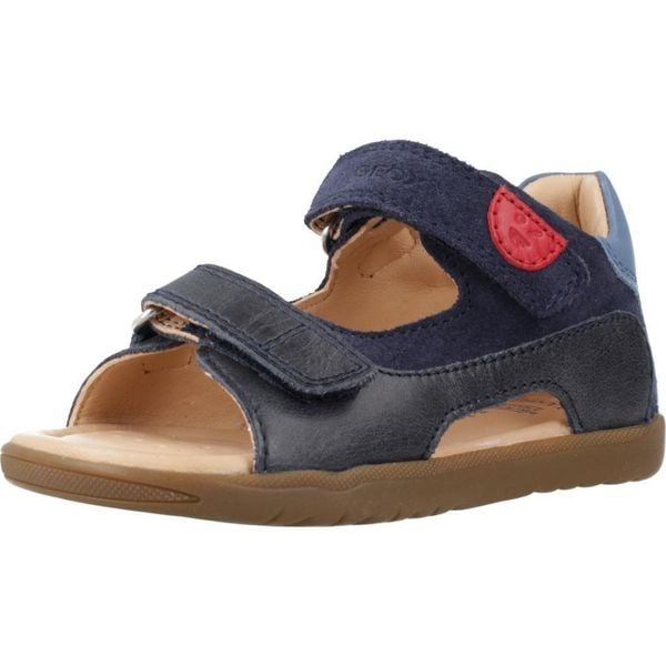 Sandały GEOX B S.MACCHIA B. A Niebieski. Niebieskie sandały męskie Geox, ze skóry, bez zapięcia. Za 173.99 zł.