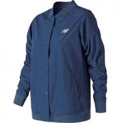 Damska kurtka New Balance Coaches Jacket WJ83529CT. Niebieskie kurtki sportowe damskie New Balance, s, bez wzorów, z materiału, bez kaptura, na fitness i siłownię. Za 289.05 zł.