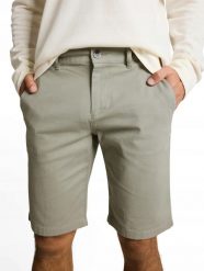 SPODENKI MĘSKIE KRÓTKIE BERMUDY TOM TAILOR SLIM CHINO OLIWKOWE. Zielone krótkie spodenki sportowe męskie Tom Tailor, l, bez wzorów, z bawełny, do biegania. Za 127.16 zł.