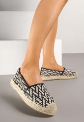 Czarne Espadryle z Ozdobną Plecionką Nimilithae. Czarne espadryle damskie Born2be, na lato, bez wzorów, z jeansu, eleganckie, bez obcasa, na płaskiej podeszwie, bez zapięcia. Za 79.99 zł.